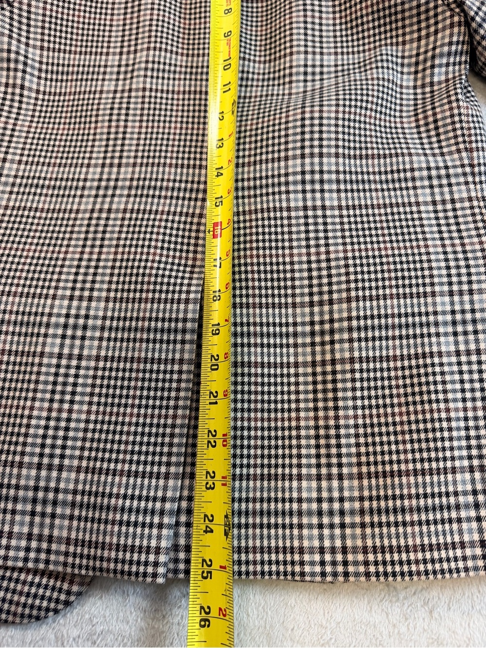 I. State Plaid Double Breasted Blazer XS Ruched Sleeve Career Chic - Picture 8 of 10